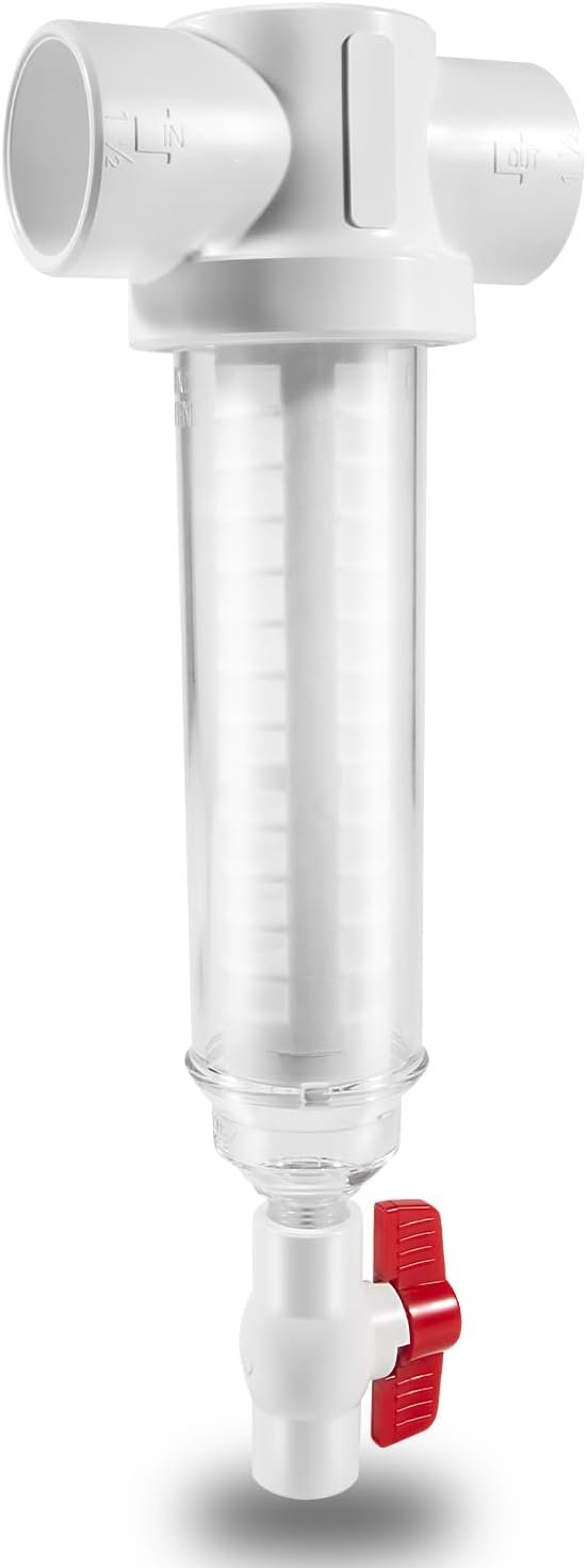 100 Mesh Spin Down Sand Separator/Sediment Water Filter System, 1.5 Inch PVC Slip Inlet/Outlet, GPM, Replacement for Rusco Vu-Flow Spin-Down Filter 100 Mesh Spin Down Sand Separator/Sediment Water Filter System, 1.5 Inch PVC Slip Inlet/Outlet, GPM, Replacement for Rusco Vu-Flow Spin-Down Filter