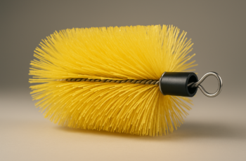2 Pcs Septic Tank Brush Filter for 4 Inch Pipe, Flow Septic Tank Pipelines Ultra Fine Fiber Filter for Pipe Baffle Sewer, Easy to Install (Yellow)