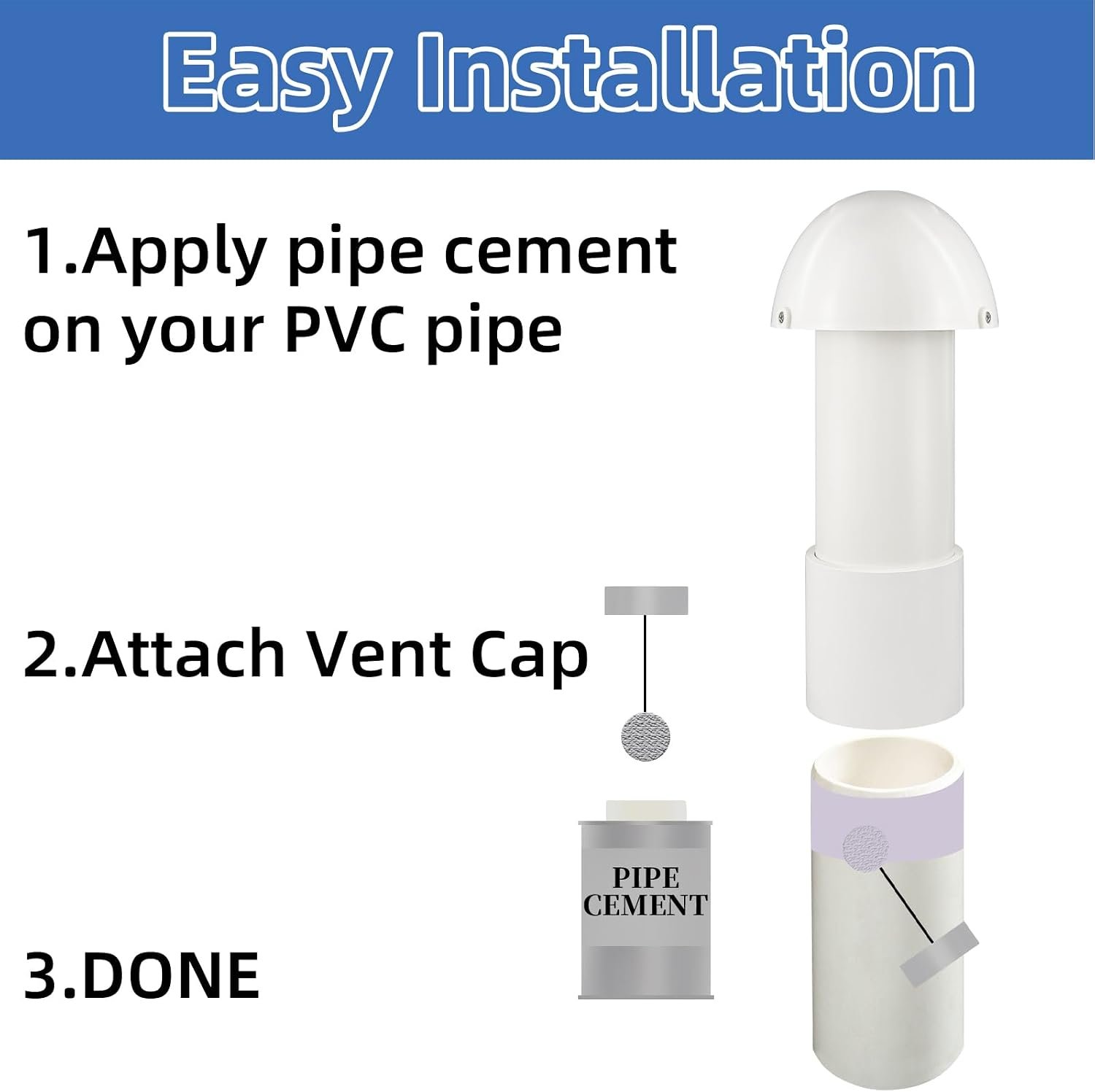 3 Inch Vent Stack Pipe Filter,Sewer Vent Filter Septic Tank Roof Vent Filters Cap for PVC Plastic Pipes Plumbing Air Exhaust,Vents Stack Filters Remove Outdoor Septic and Sewer Odors,with Mushroom Cap 3 Inch Vent Stack Pipe Filter,Sewer Vent Filter Septic Tank Roof Vent Filters Cap for PVC Plastic Pipes Plumbing Air Exhaust,Vents Stack Filters Remove Outdoor Septic and Sewer Odors,with Mushroom Cap