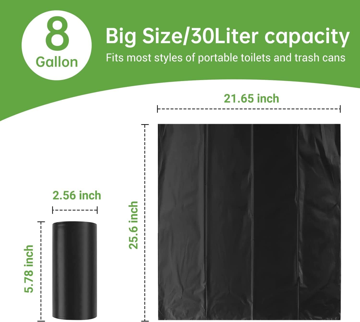 50 portable toilet bags for camping, Gallon 1.3 Mil Thickened Compostable Toilet Replacement Bags for Portable Potty, trash Bags for Outdoor Hiking Boating Car Travel 50 portable toilet bags for camping, Gallon 1.3 Mil Thickened Compostable Toilet Replacement Bags for Portable Potty, trash Bags for Outdoor Hiking Boating Car Travel