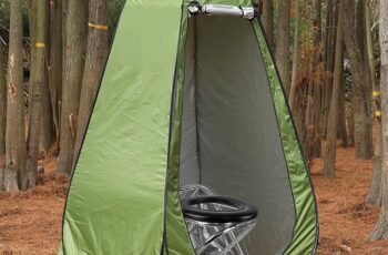 BLIKA Portable Toilet for Camping & Travel – 300LBS Weight Capacity, Folding Toilet with Removable Plastic Ring and Bags