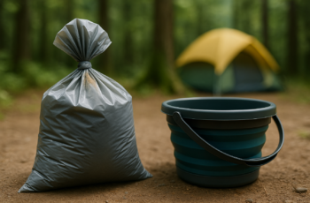 Camco Toilet Waste Bags – Features a Biodegradable Powder & Leak Proof Double Bag Design – Great for Camping, RVing, Hiking, or Boating – 10-Pack (41548)