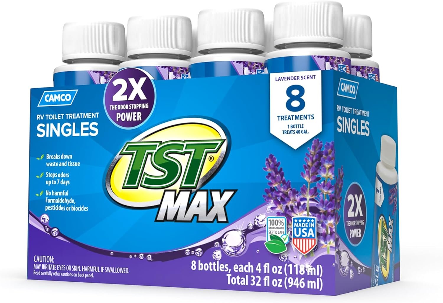 Camco TST MAX RV Toilet Treatment Gallon - Orange Scent - Made in the USA
