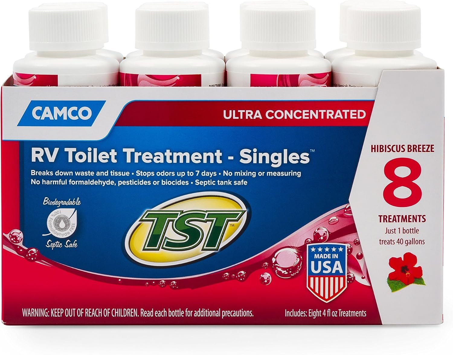 Camco TST MAX RV Toilet Treatment Gallon - Orange Scent - Made in the USA
