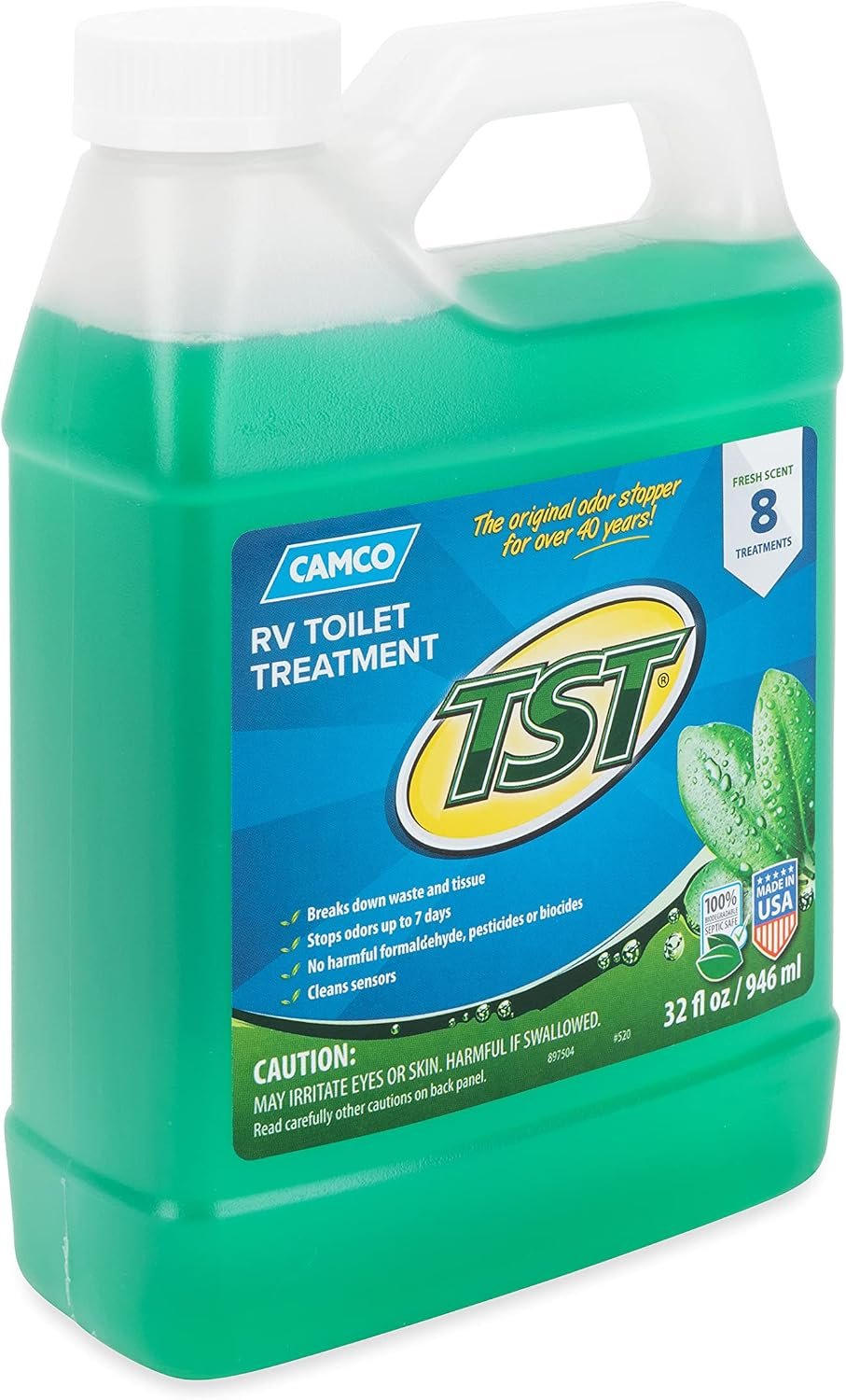 Camco TST MAX RV Toilet Treatment Gallon - Orange Scent - Made in the USA