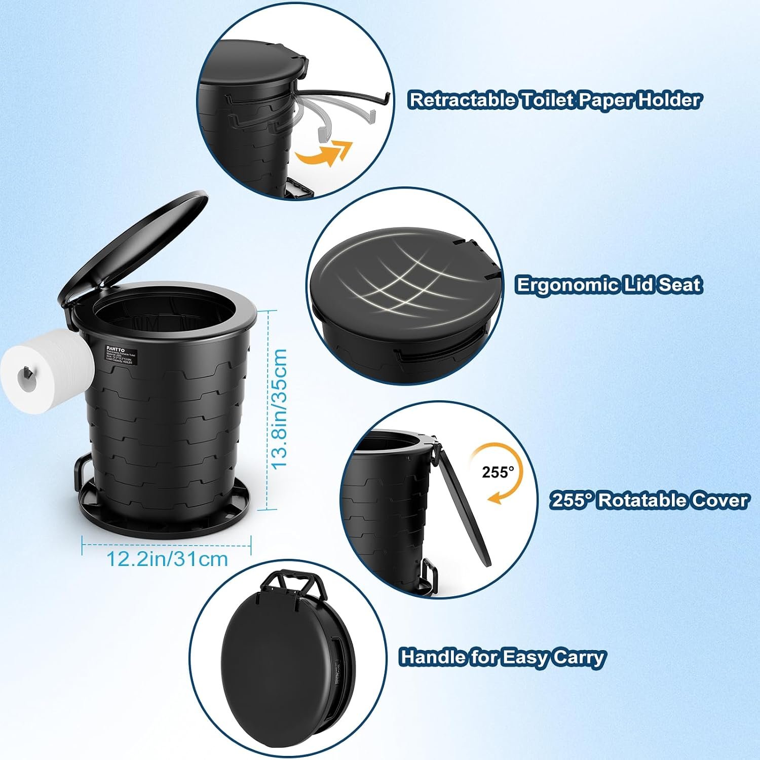 Camping Toilet,Height-adjustable Toilet, Portable Toilet for Camping, Car Camping Toilet,Height-adjustable Toilet, Portable Toilet for Camping, Car