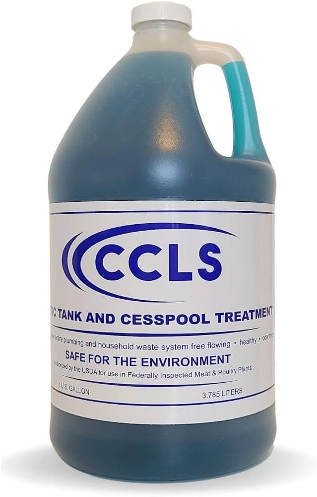 CCLS Septic Tank and Cesspool Treatment Additive/Organic Enzyme Producing Bacteria/Non-Toxic/Non-Hazardous/Non-Corrosive (6-Quarts)