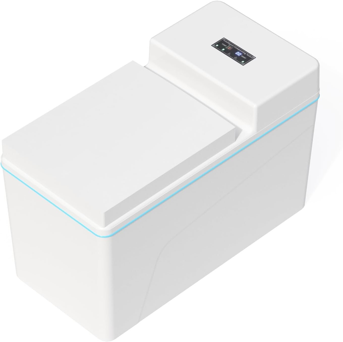 Composting Toilet, Waterless Toilets Suitable for Tiny Houses, Vans, Boats, with Heating Plate, Electric Mixing, Urine Separating and Exhaust Fan