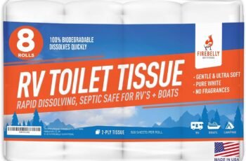 Firebelly Outfitters RV Toilet Paper, Camper, Marine, Septic Tank Safe 2Ply