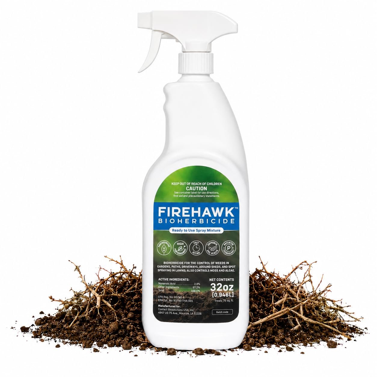 FireHawk® Bioherbicide 32oz Ready to Use | Change the Way You Spray — Fast-Acting Contact Control for Weeds and Grasses – No Mixing – No Mess FireHawk® Bioherbicide 32oz Ready to Use | Change the Way You Spray — Fast-Acting Contact Control for Weeds and Grasses – No Mixing – No Mess