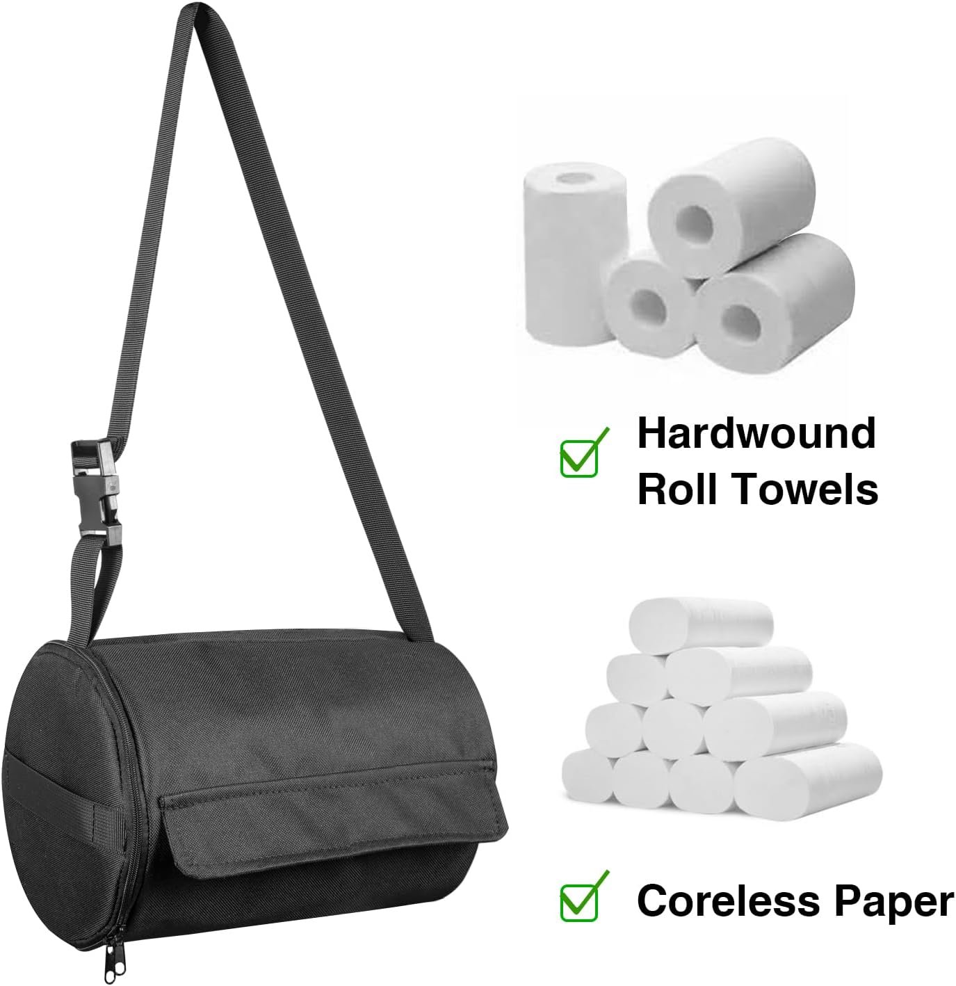 Hanging Camping Toilet Paper Holder, Portable Roll Storage Bag