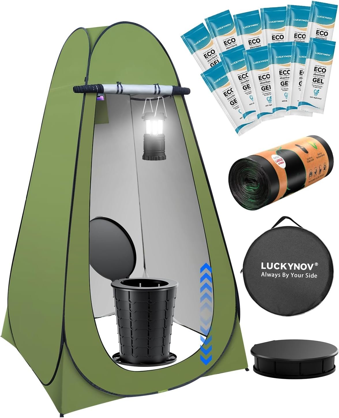 Height Adjustable Portable Folding Toilet for Camping, Adults Kids, lbs Capacity | Compact Travel Toilet with Lid, Waste Bags Gel Packs | Outdoor, RV, Hiking, Emergency Potty Height Adjustable Portable Folding Toilet for Camping, Adults Kids, lbs Capacity | Compact Travel Toilet with Lid, Waste Bags Gel Packs | Outdoor, RV, Hiking, Emergency Potty