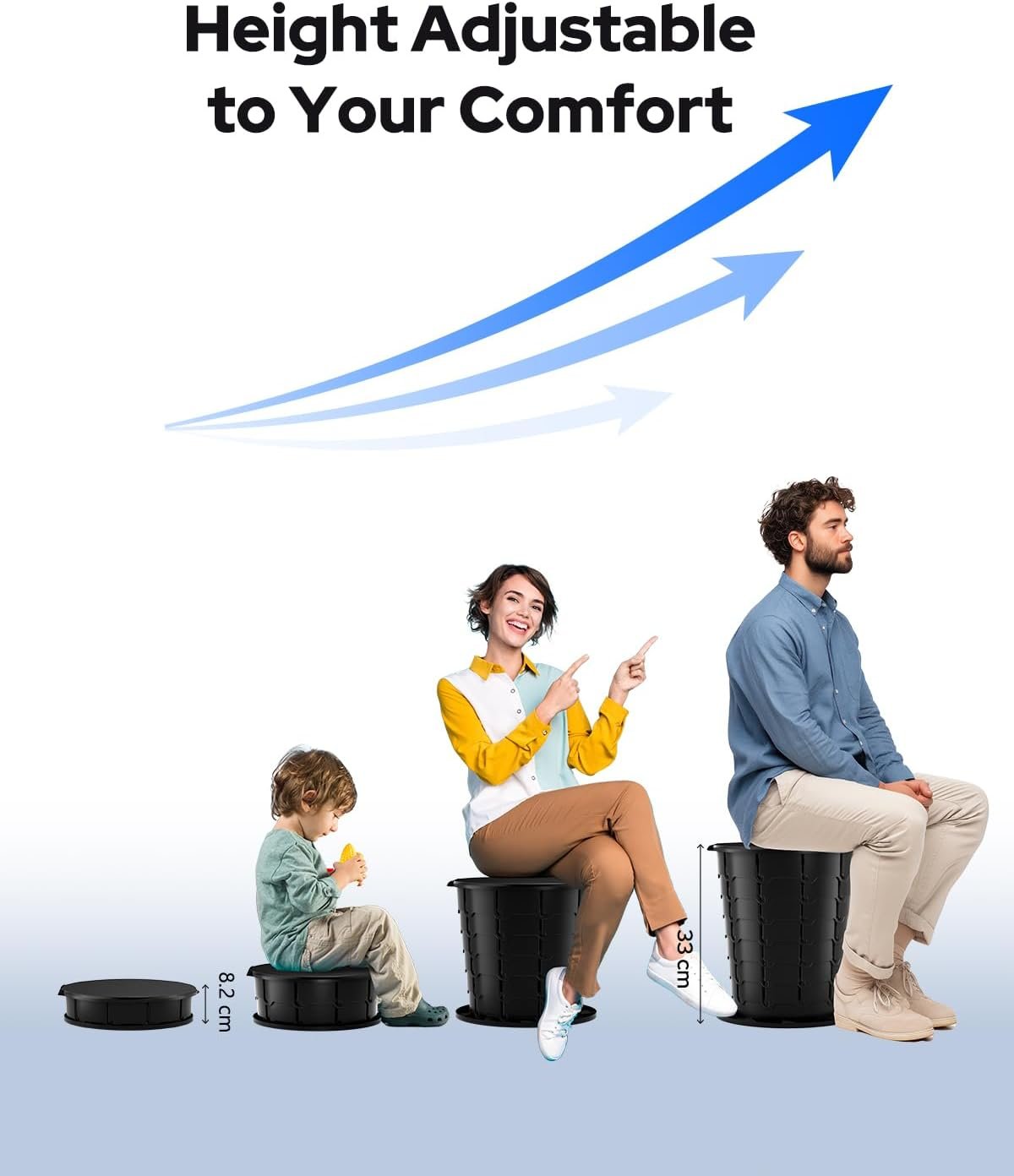 Height Adjustable Portable Folding Toilet for Camping, Adults Kids, lbs Capacity | Compact Travel Toilet with Lid, Waste Bags Gel Packs | Outdoor, RV, Hiking, Emergency Potty Height Adjustable Portable Folding Toilet for Camping, Adults Kids, lbs Capacity | Compact Travel Toilet with Lid, Waste Bags Gel Packs | Outdoor, RV, Hiking, Emergency Potty