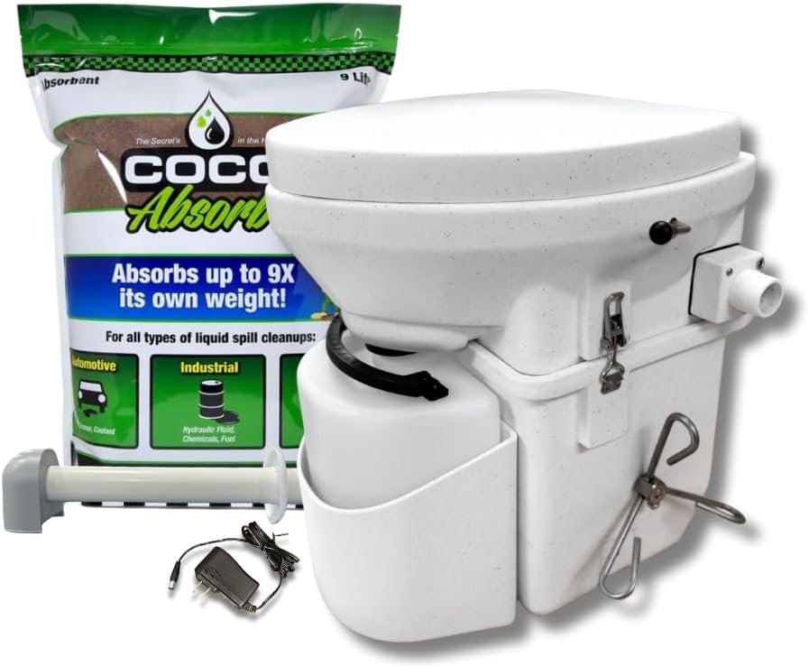 Nature's Head® Structure Kit with Composting Toilet – Complete All-Inclusive Kit - 100% Self-Contained Waterless Toilet System for Cabins, Tiny Homes & Off-Grid Living – Foot Spider Handle