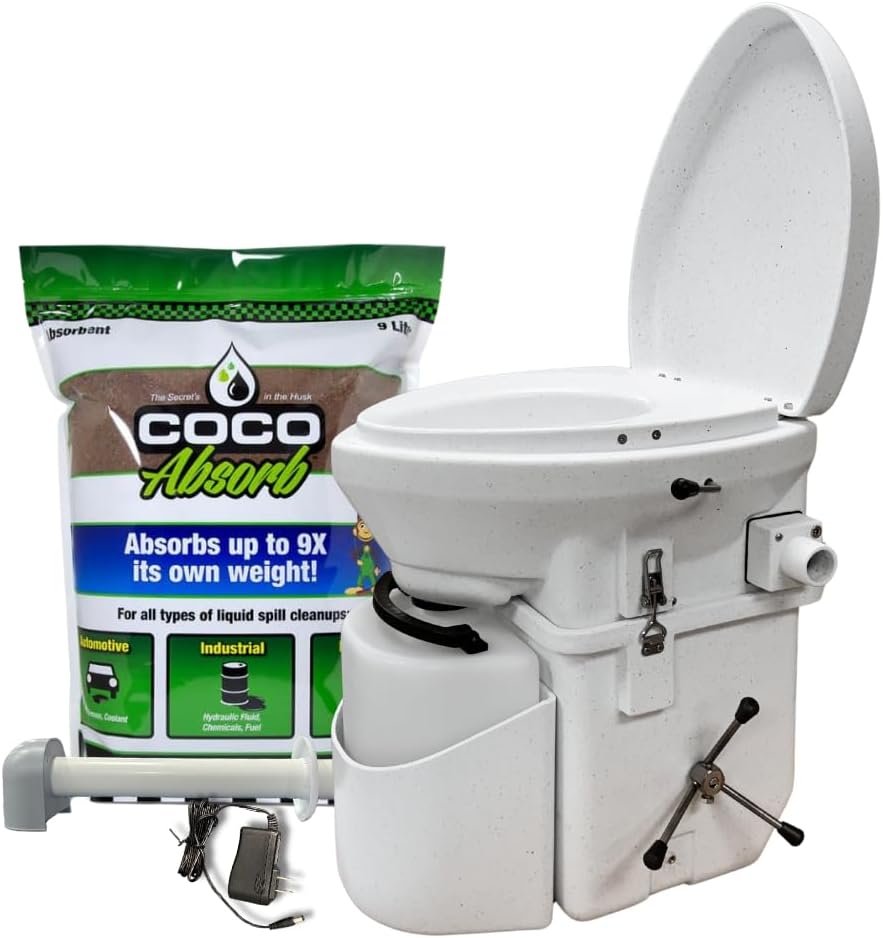 Nature's Head® Structure Kit with Composting Toilet – Complete All-Inclusive Kit - 100% Self-Contained Waterless Toilet System for Cabins, Tiny Homes & Off-Grid Living – Spider Handle