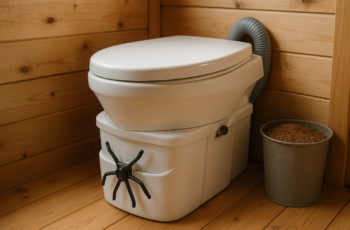 Nature’s Head® Structure Kit with Composting Toilet – Complete All-Inclusive Kit – 100% Self-Contained Waterless Toilet System for Cabins, Tiny Homes & Off-Grid Living – Foot Spider Handle