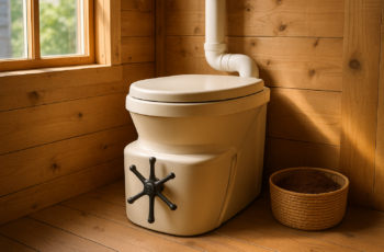 Nature’s Head® Structure Kit with Composting Toilet – Complete All-Inclusive Kit – 100% Self-Contained Waterless Toilet System for Cabins, Tiny Homes & Off-Grid Living – Spider Handle