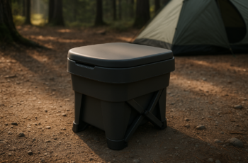 Portable Camping Toilet, Porta Potty for Adults Folding Camp Toilet with Lid, Composting Toilets for Hiking, Camping, Car, Waterproof Porta Potty, Car Camping Essentials