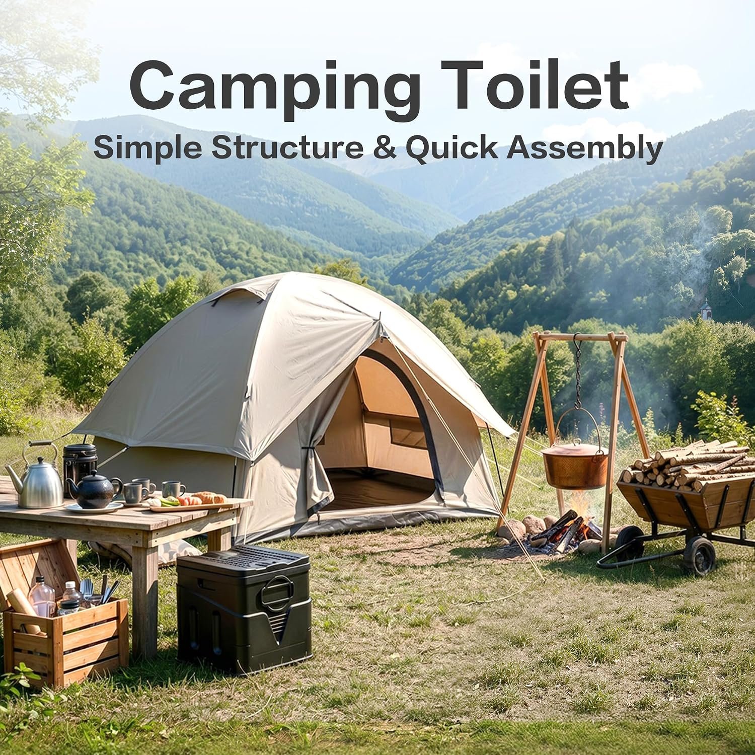 Portable Toilet,Camping Toilet Have Small Foldable Size. It is Compact Portable Toilet for Adults and Children. Suitable for Cars, Hiking, Beaches and Camping Portable Toilet,Camping Toilet Have Small Foldable Size. It is Compact Portable Toilet for Adults and Children. Suitable for Cars, Hiking, Beaches and Camping