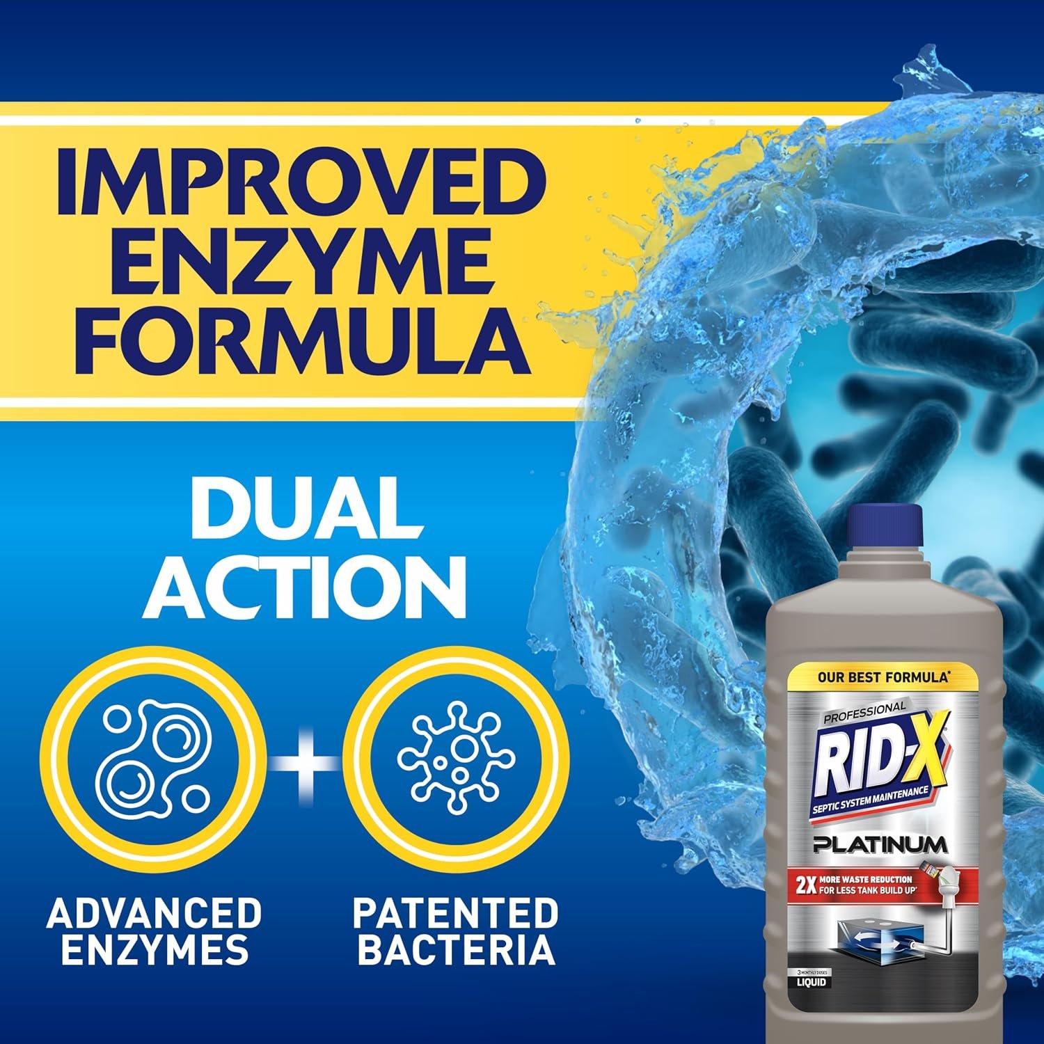 Rid-X Platinum Liquid Septic Tank Treatment month supply Rid-X Platinum Liquid Septic Tank Treatment month supply