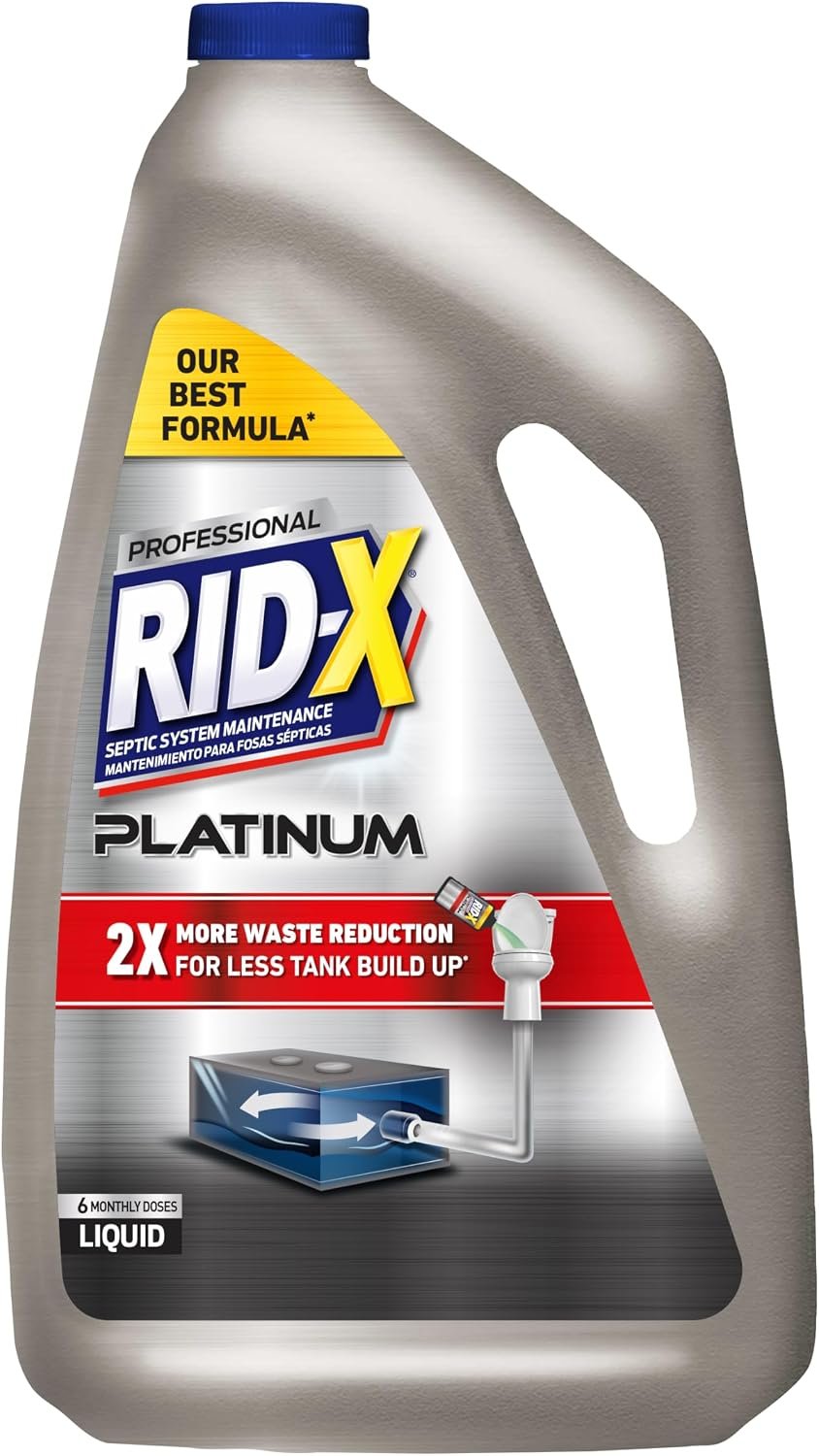 Rid-X Platinum Liquid Septic Tank Treatment month supply Rid-X Platinum Liquid Septic Tank Treatment month supply