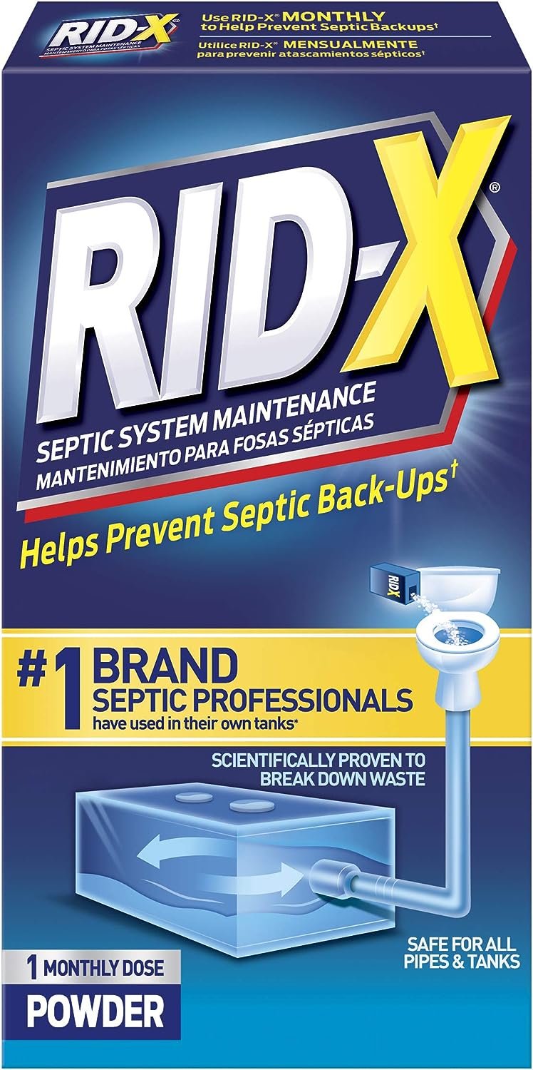 RID-X Septic Treatment, 1 Month Supply Of Powder, 9.8 oz