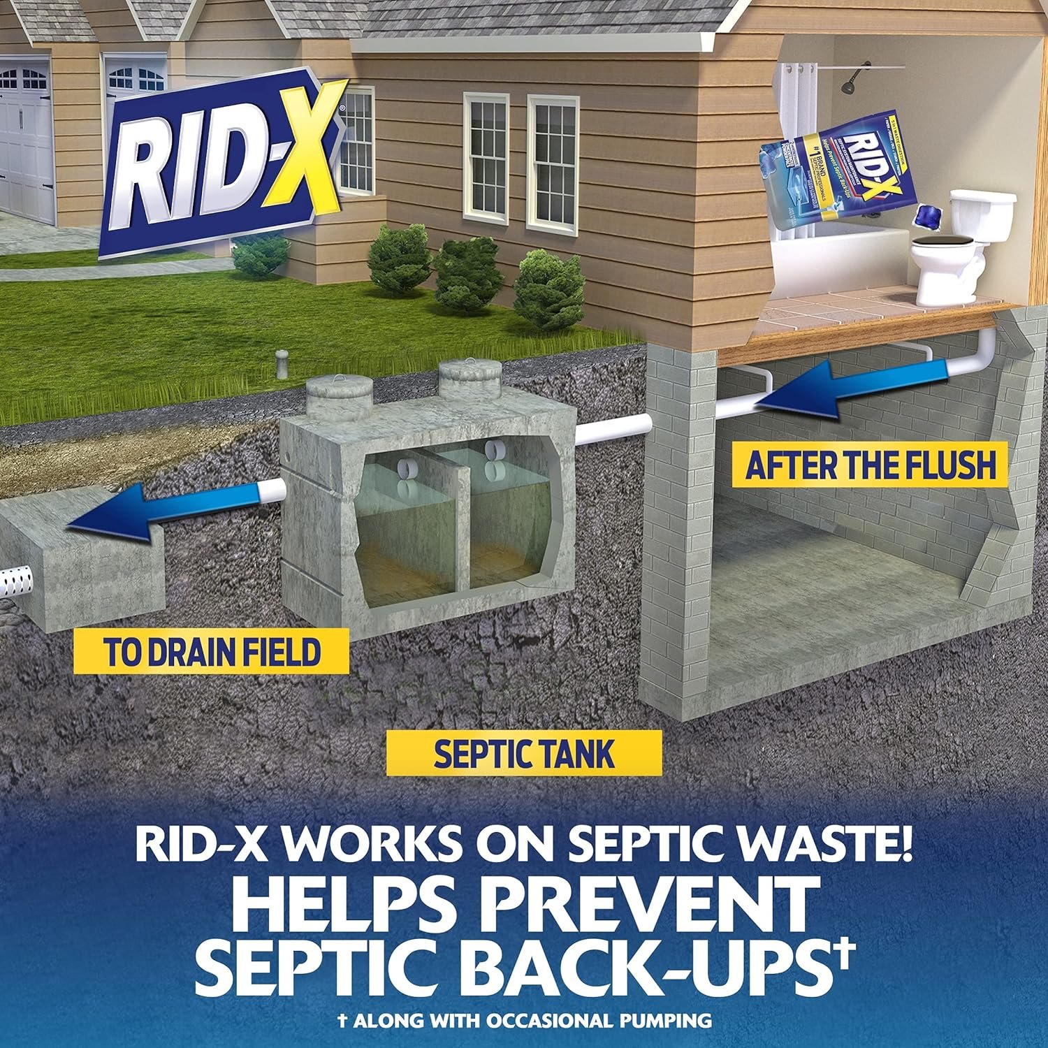 RID-X Septic Treatment, 2 Month Supply Of Septi-Pacs, 2.1 Ounce (Pack of 1)