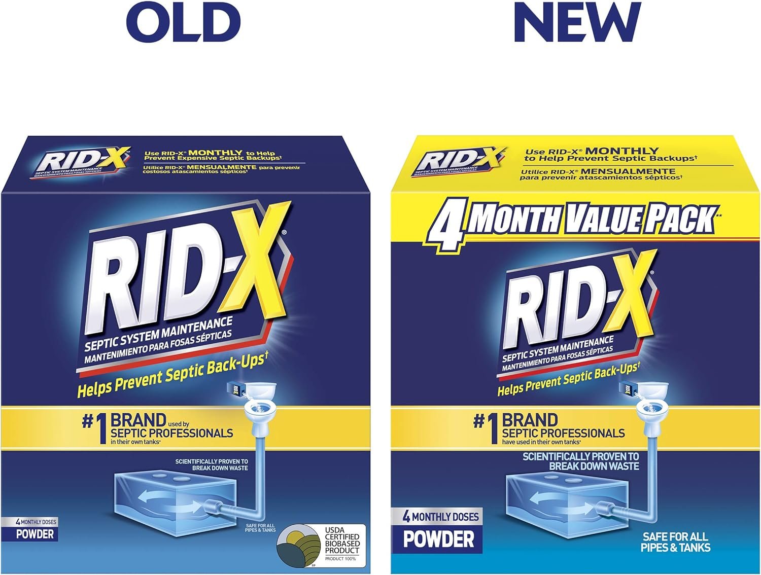 RID-X Septic Treatment, 4 Month Supply Of Powder, 39.2 oz