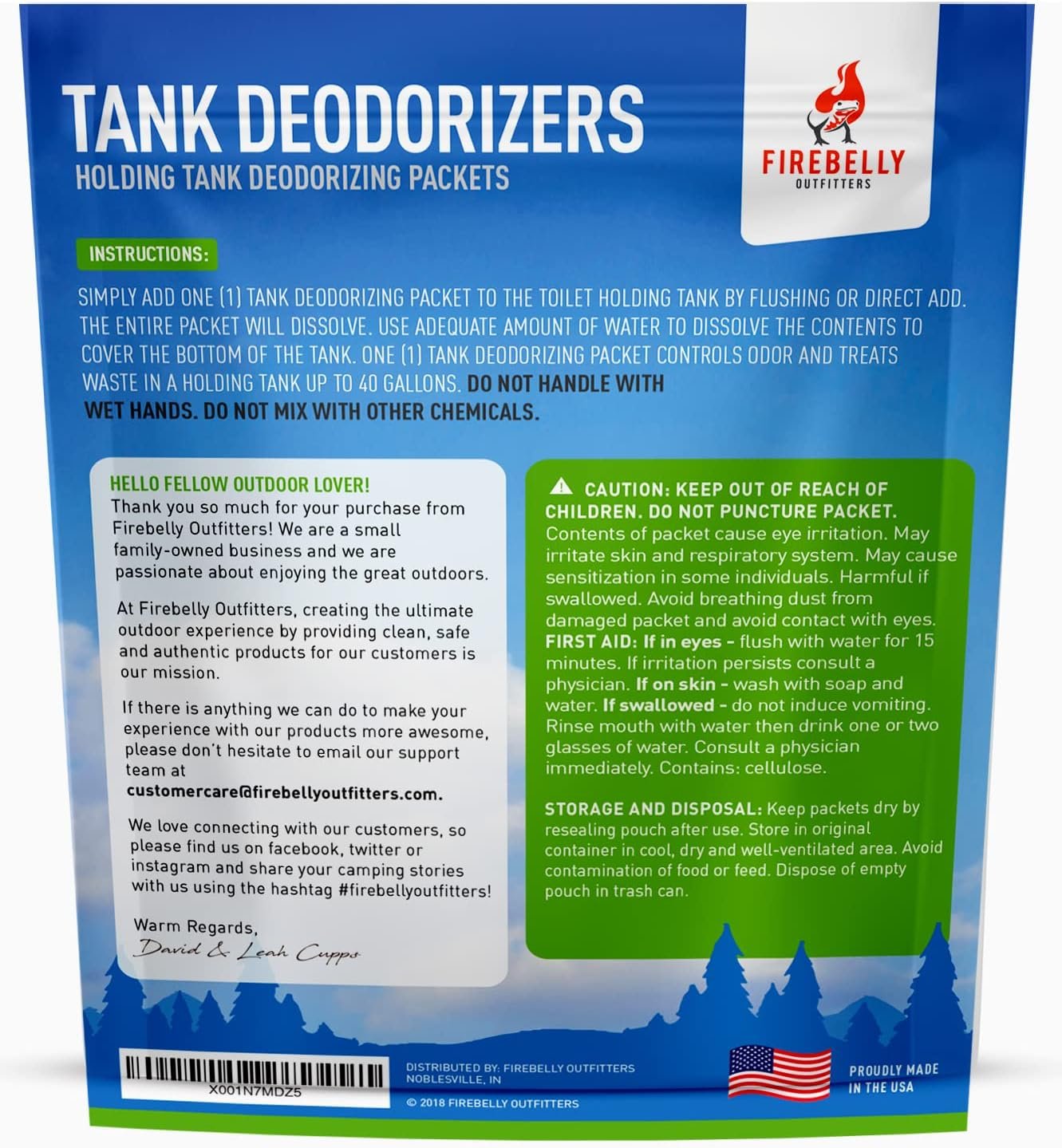 RV Holding Tank Deodorizer + Septic Tank Treatment + Cleaner - 20 Packets, Mulberry – Sewer Solution, Marine Camper Portable Toilet Chemicals, Odor Eliminator, Formaldehyde Free, USA