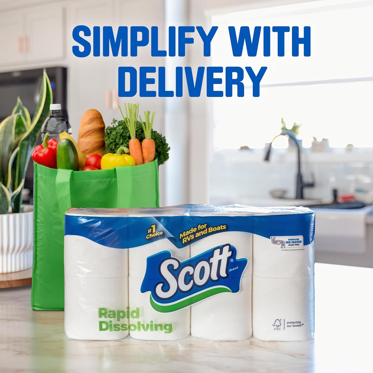 Scott Rapid-Dissolving Toilet Paper, Double Rolls, Septic-Safe, Toilet Paper Scott Rapid-Dissolving Toilet Paper, Double Rolls, Septic-Safe, Toilet Paper