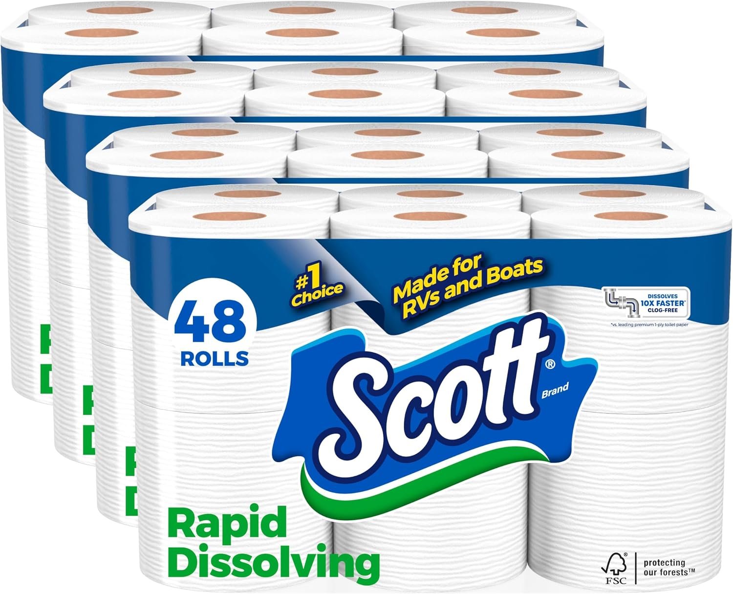 Scott Rapid-Dissolving Toilet Paper, Double Rolls, Septic-Safe, Toilet Paper Scott Rapid-Dissolving Toilet Paper, Double Rolls, Septic-Safe, Toilet Paper