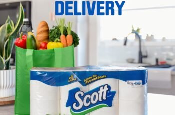 Scott Rapid-Dissolving Toilet Paper, 12 Double Rolls, 231 Sheets per Roll