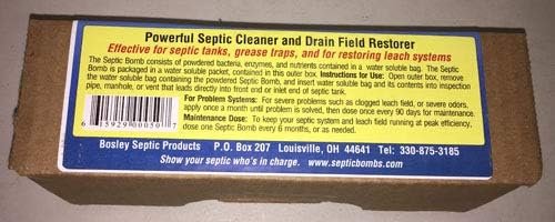 Septic Bomb Live Bacteria- Septic Tank Sludge Destroyer Treatment