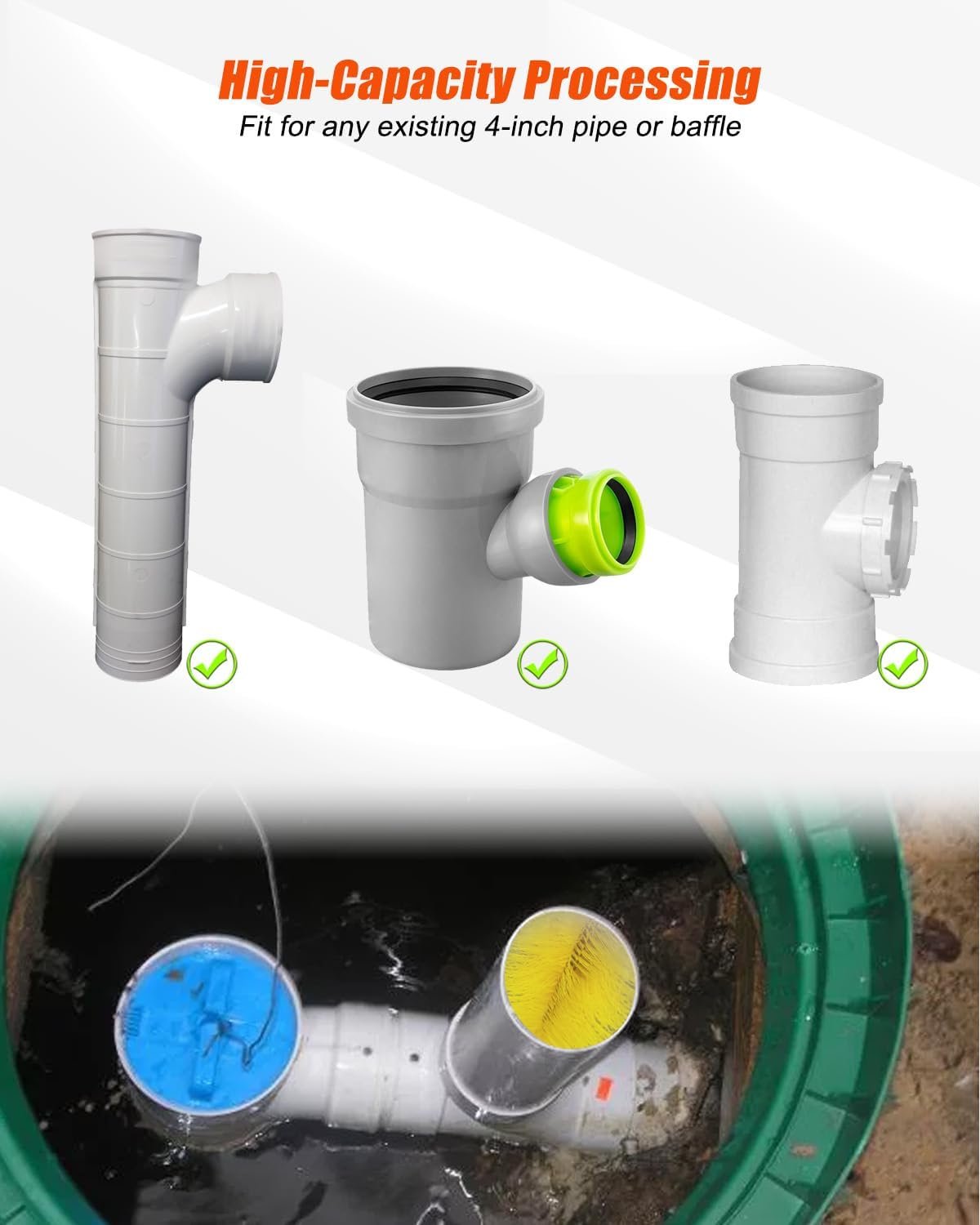 Septic Tank Bristle Filter 4” Fit for Infiltrator Systems STF-110 Septic Tank Bristle Filter 4” Fit for Infiltrator Systems STF-110