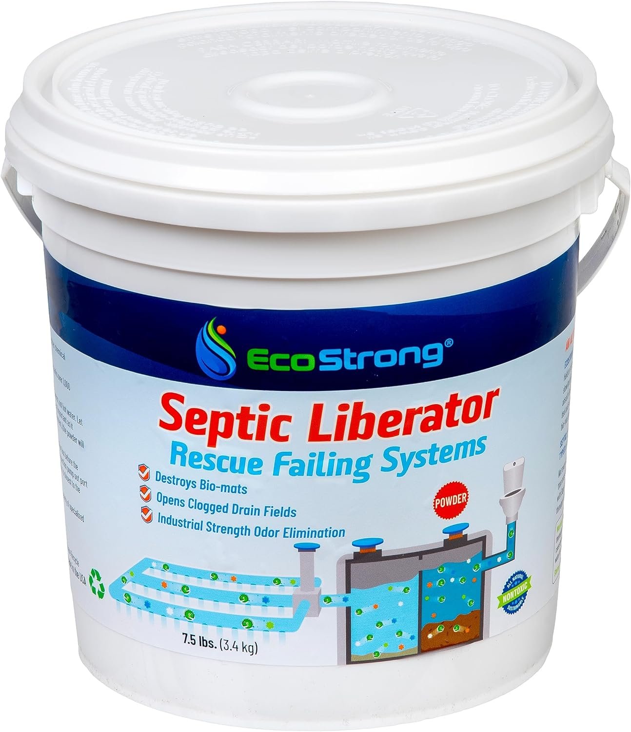 Septic Shock 67.6 Oz Septic Tank Treatment - Unclogs, Restores, Eliminates Odors