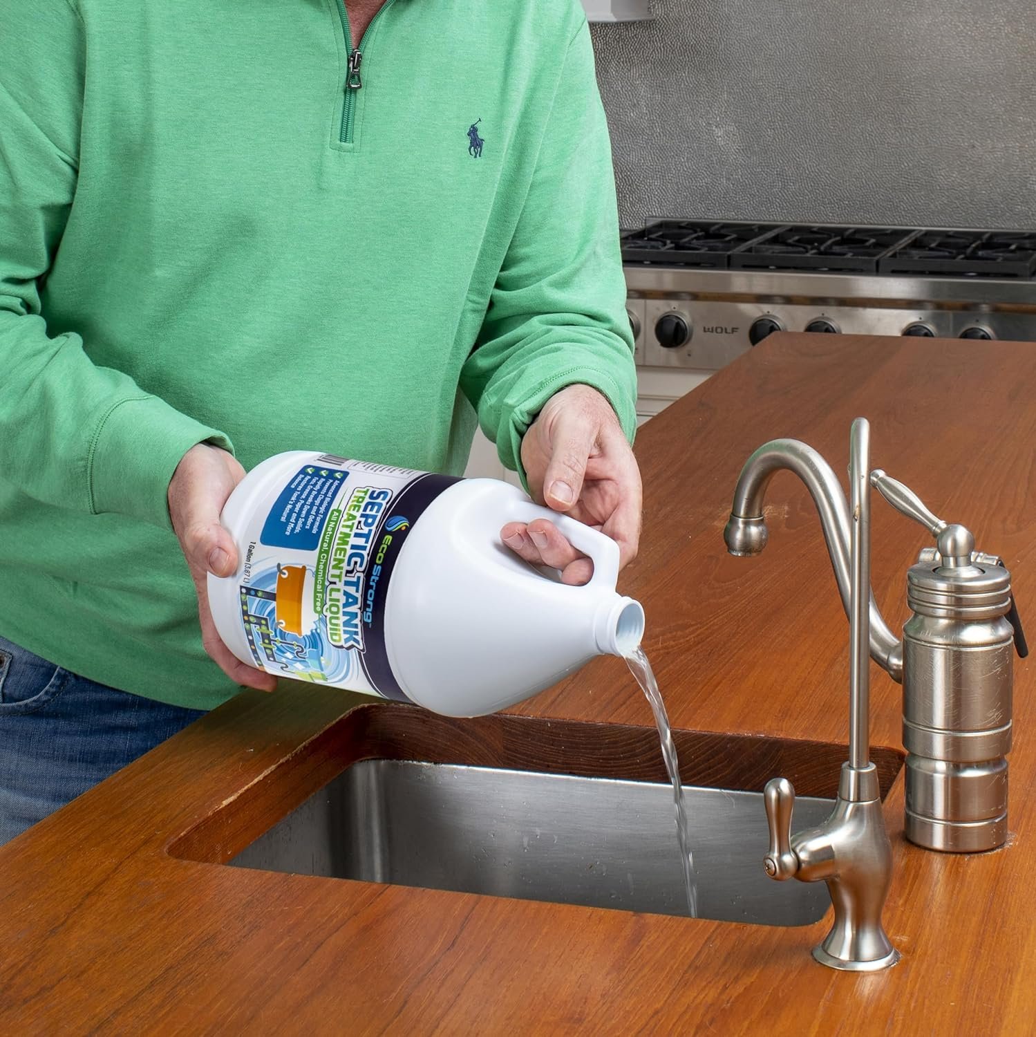 Septic Tank Treatment -1 Gallon Professional Grade Liquid | Live Bacteria  Enzyme Formula - Erase Septic Odor  Prevent Septic Backups