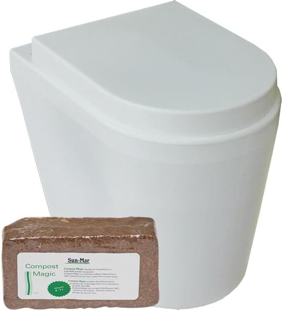 Sun-Mar GTG self-contained Urine Diverting Compost Toilet - Waterless, Low-Maintenance Toilet for Tiny Homes, Cabins, Boats, Barns, RVs and more...