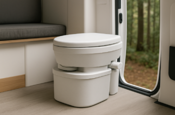 TRELINO Composting Toilet Evo L, Portable Toilet for Camping & Outdoor, Odorless, 2X 2.6 gal Capacity, 13 x 15.4 x 16.9 inches