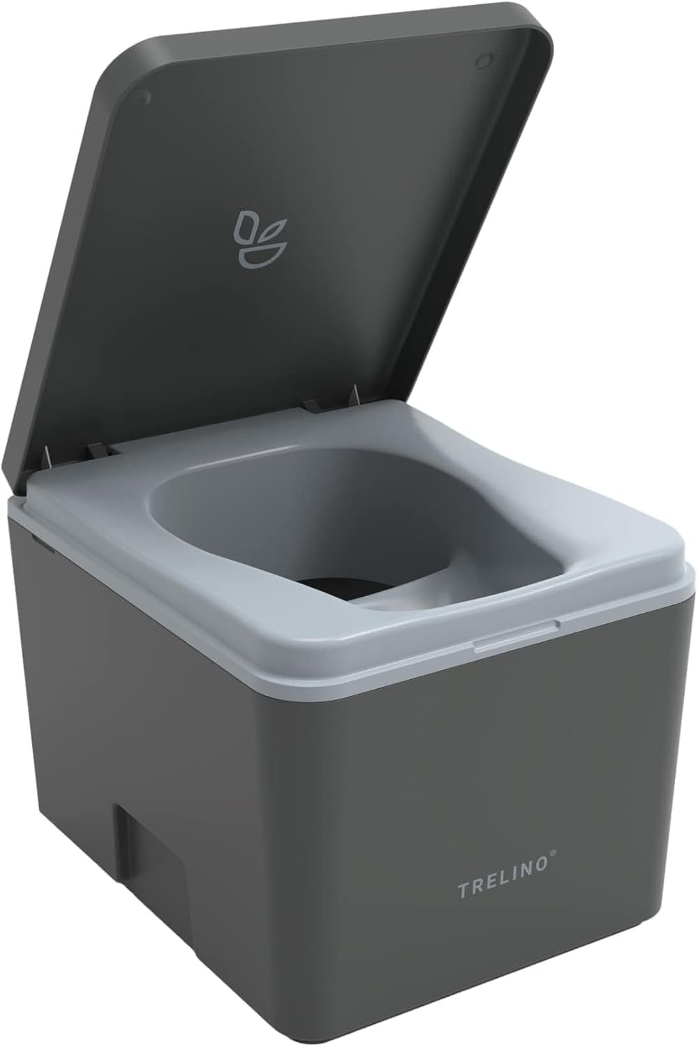 TRELINO Composting Toilet Evo S Gray, Portable Toilet for Camping & Outdoor, Odorless, 1.2 gal & 1.6 gal Capacity, x 15.4 x 11.7 inches
