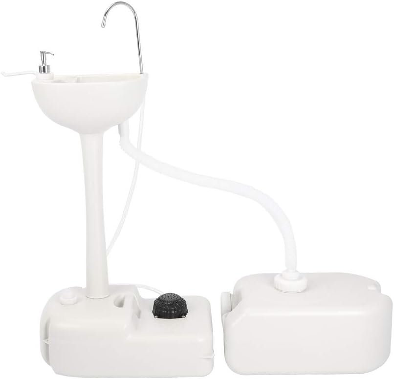 VINGLI Portable Hand Sink with 24L Recovery Tank, Gal Self-contained Hand Wash Basin for Camping/RV/Garden/Outdoor Events/Gatherings, Lightweight  Detachable