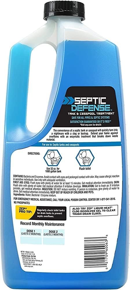 Zep Septic System and Cesspool Treatment Liquid - 64 Oz - ZLST648 - Safe for All Pipes and Septic Systems (8)